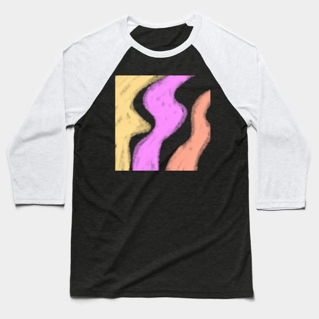 Colorful watercolor abstract texture Baseball T-Shirt by Artistic_st